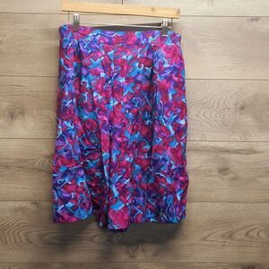 Koret Bright Watercolor Long Shorts Women's Size XL